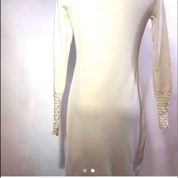 Vintage Moda International Beautiful winter white dress with special stylizing. - Picture 2 of 2